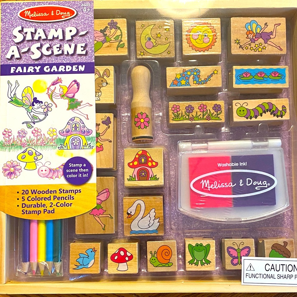 NEW Melissa & Doug Stamp a Scene Fairy Garden